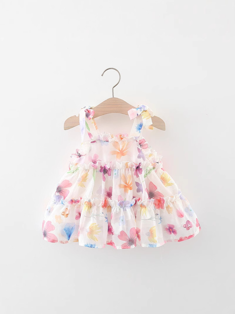 Floral Chiffon Sling Dress