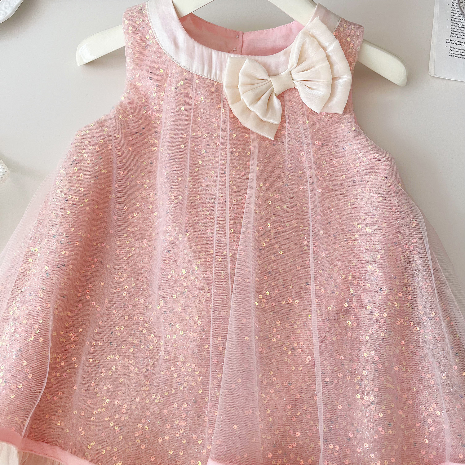 Sleeveless Bow Mesh dress - Image 2