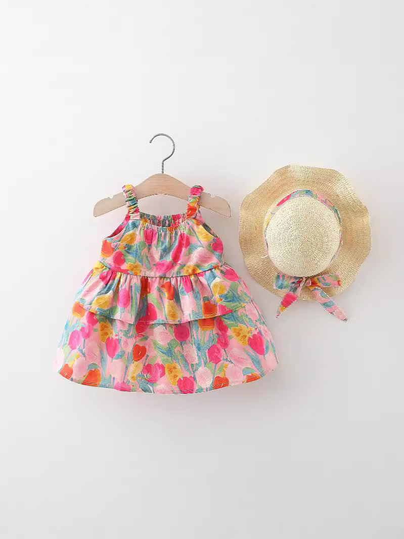 Cotton Cloth Straw Hat - Image 2