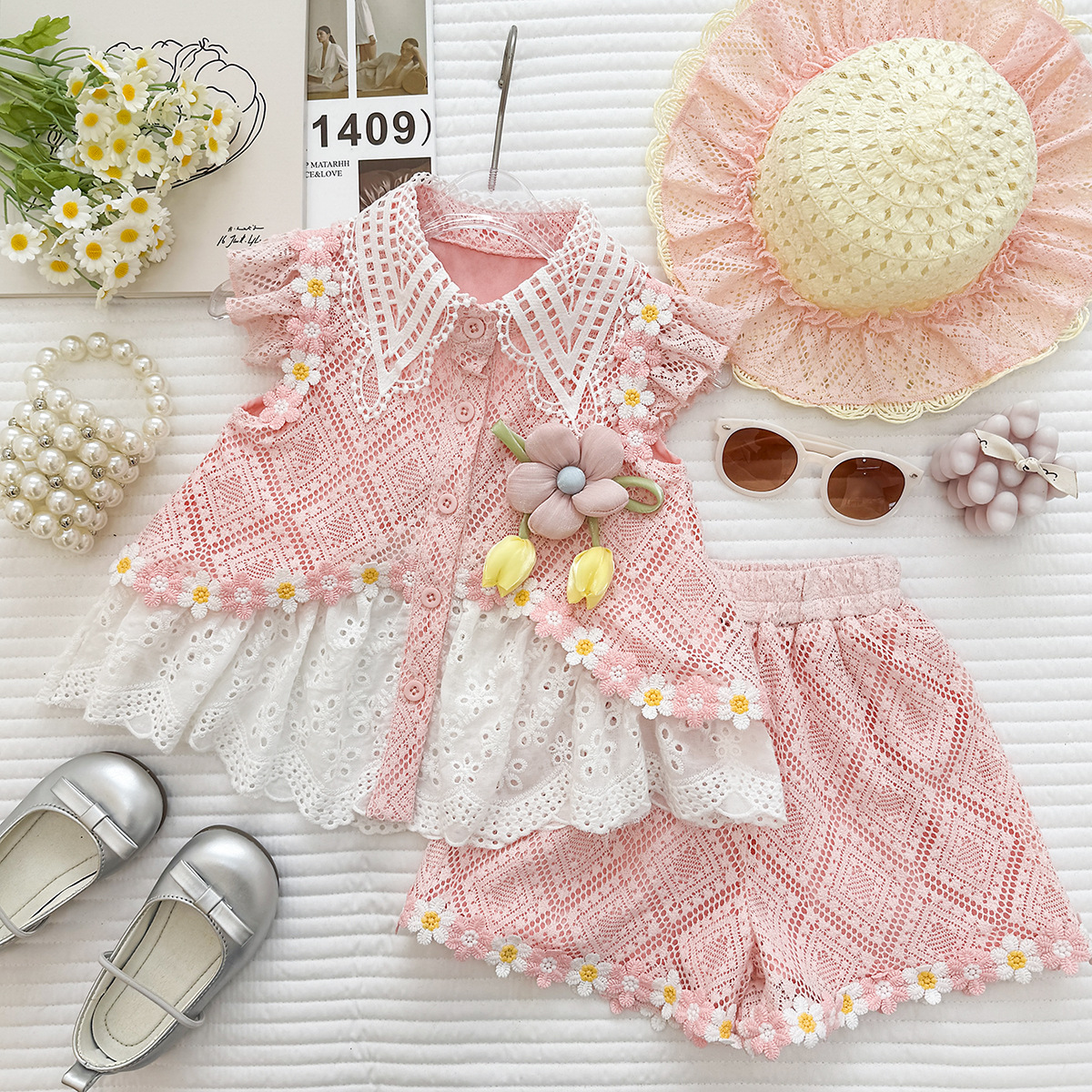Hollow-Out Top & Shorts