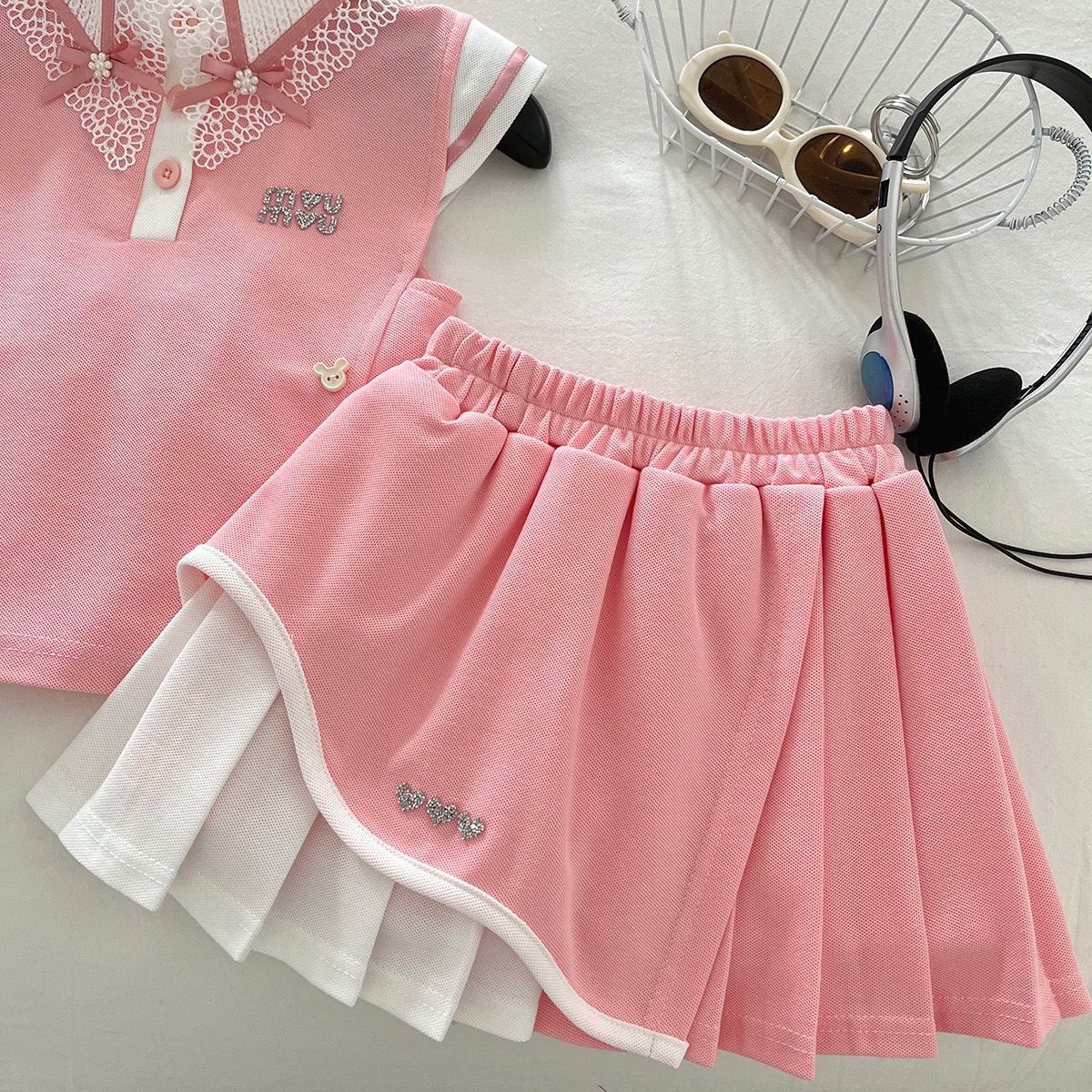 Big Bow Top Pleated Skirt - Image 4