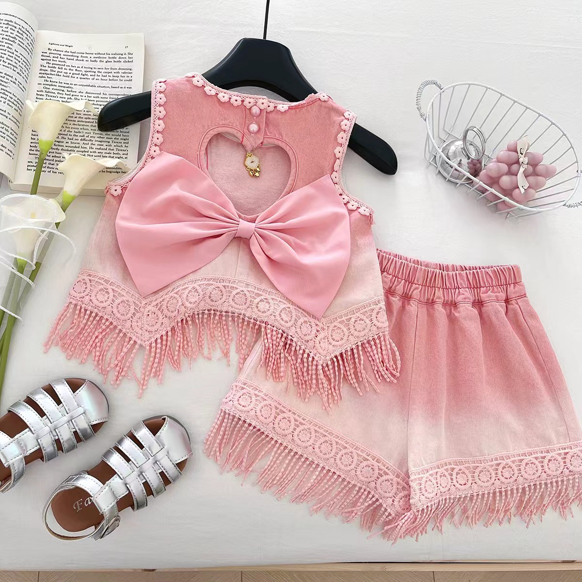 Denim Shorts Two-Piece Set - Image 2