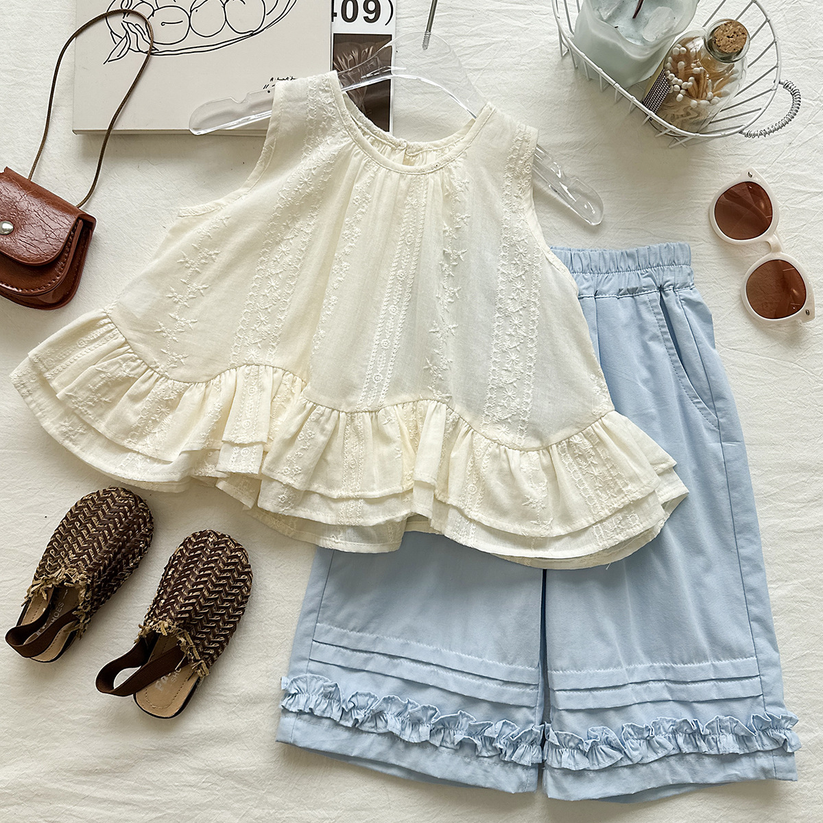 Tank Top with Ruffled Pants