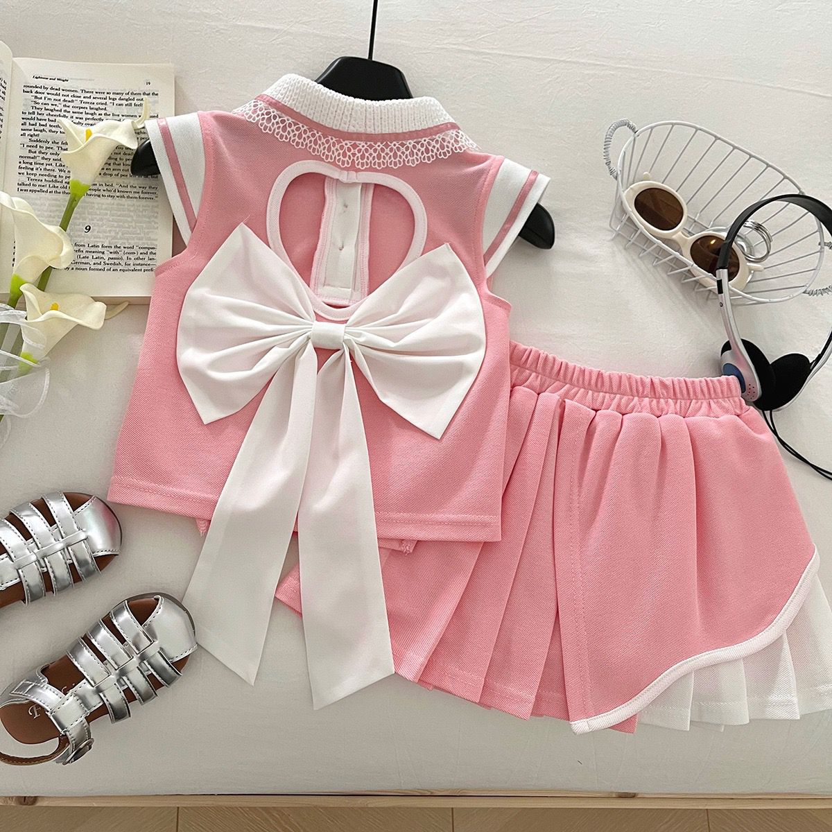 Big Bow Top Pleated Skirt - Image 2