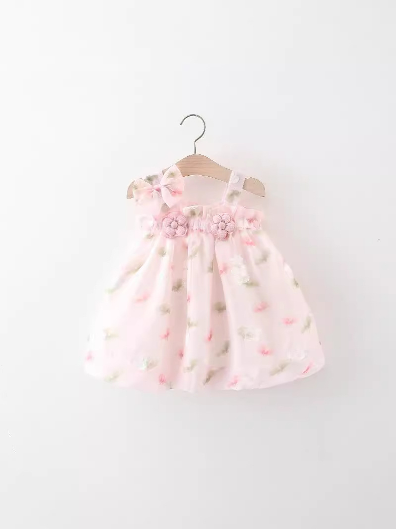 Embroidered Sling Dress