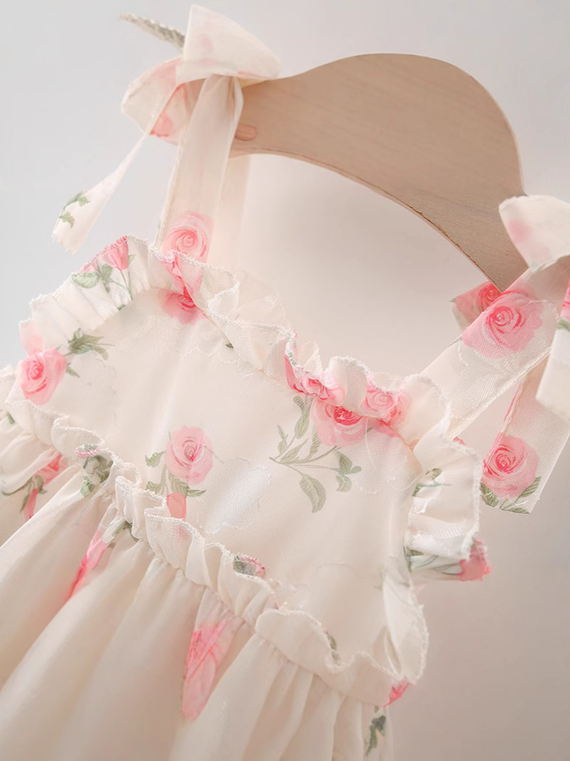 Floral Chiffon Sling Dress - Image 3