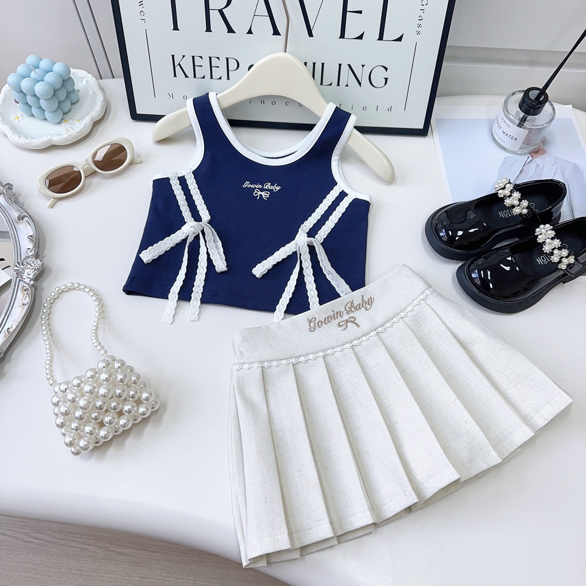 Pleated Skirt Two-piece
