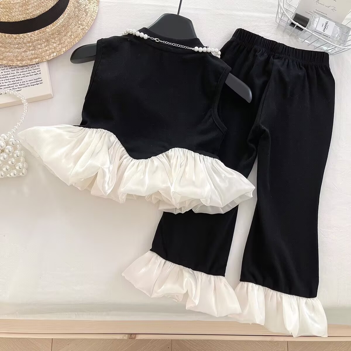 Floral Vest TEE & Lace Pants - Image 2