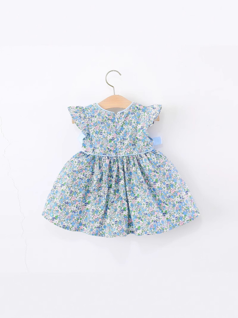 Floral Flying Sleeve Dress - Image 2