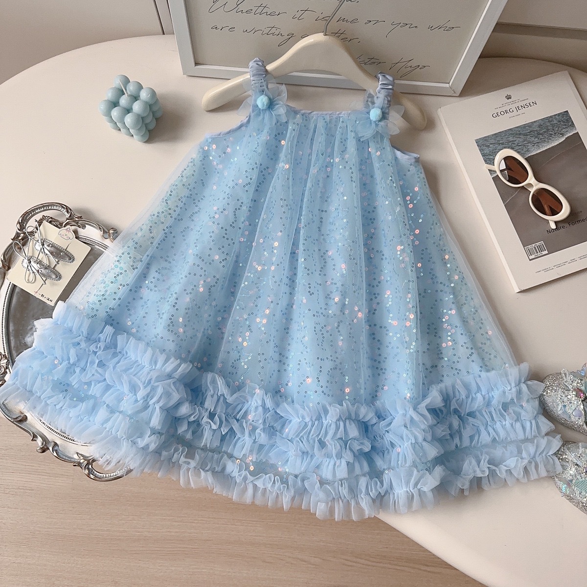 sequin mesh tutu dress