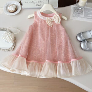 Sleeveless Bow Mesh dress