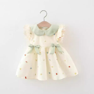 Embroidered Collar Dress