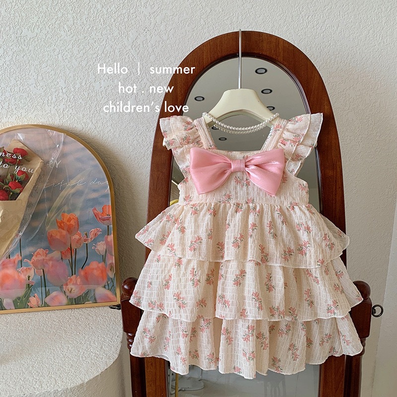 Bow Floral Dress - Image 4