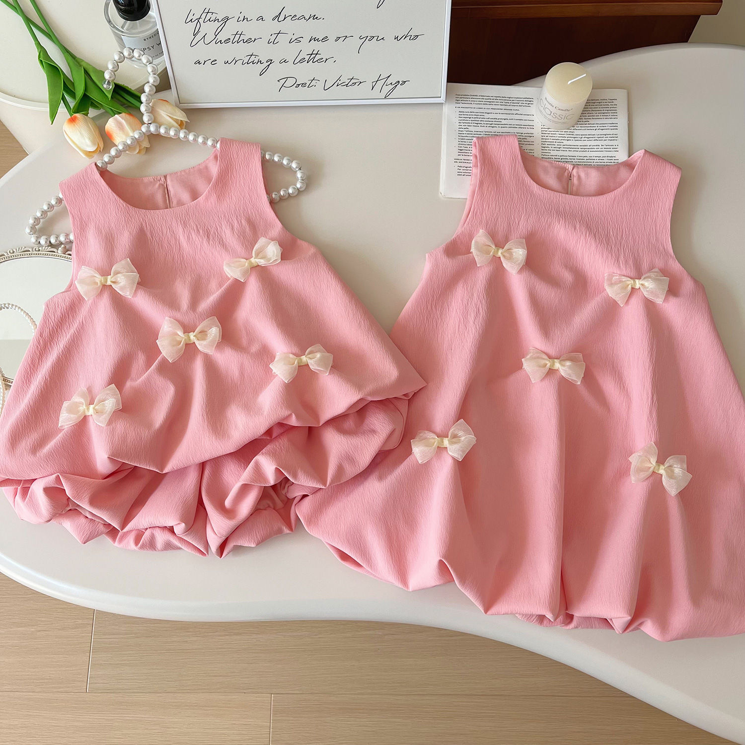 bow vest short & dress