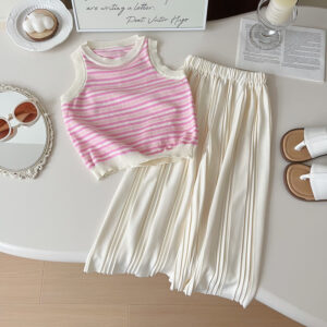 Korean Striped Vest Trousers