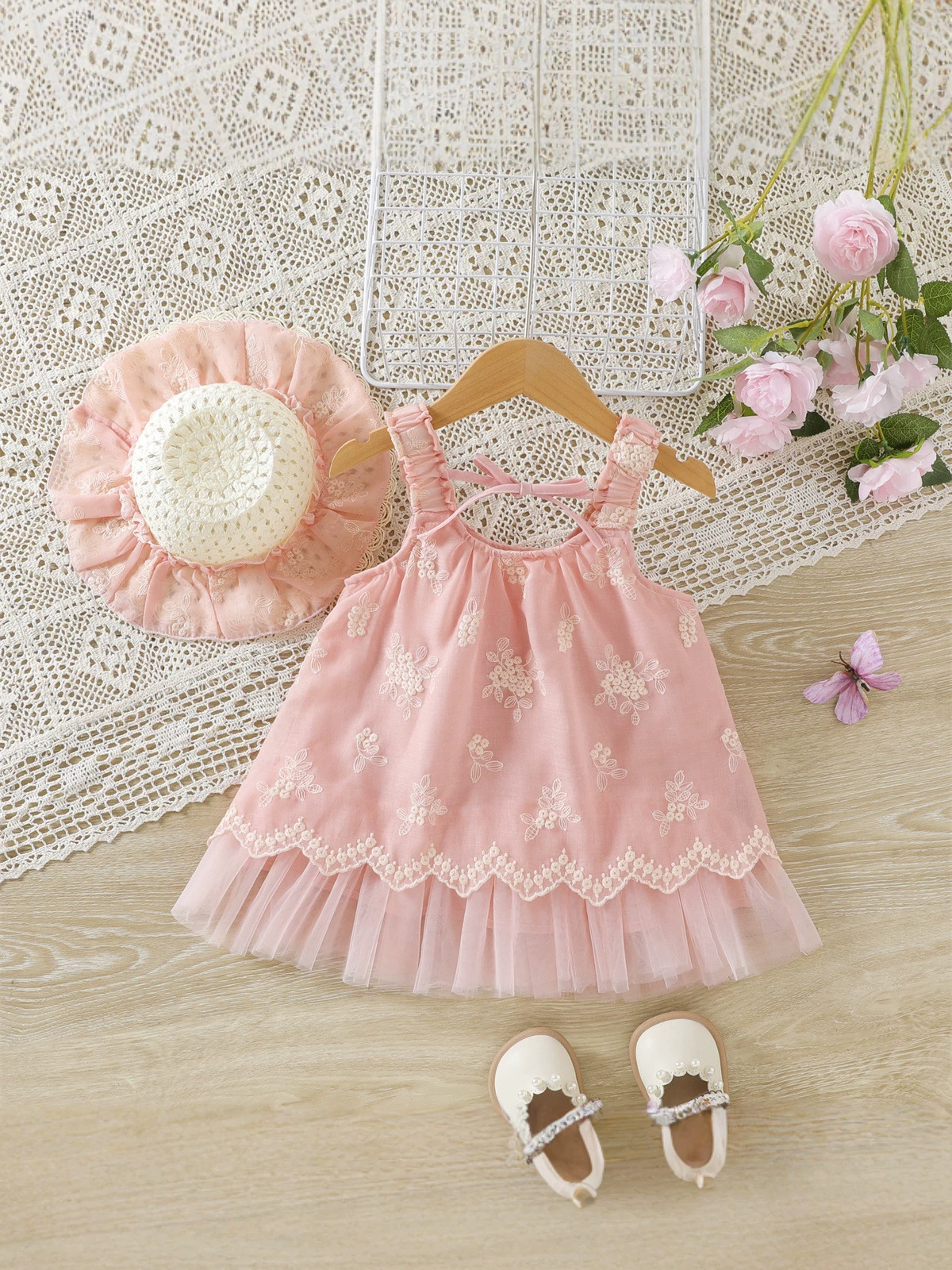 Embroidered Patchwork Suspender