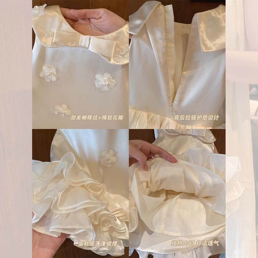 Off White Vest Dress - Image 4
