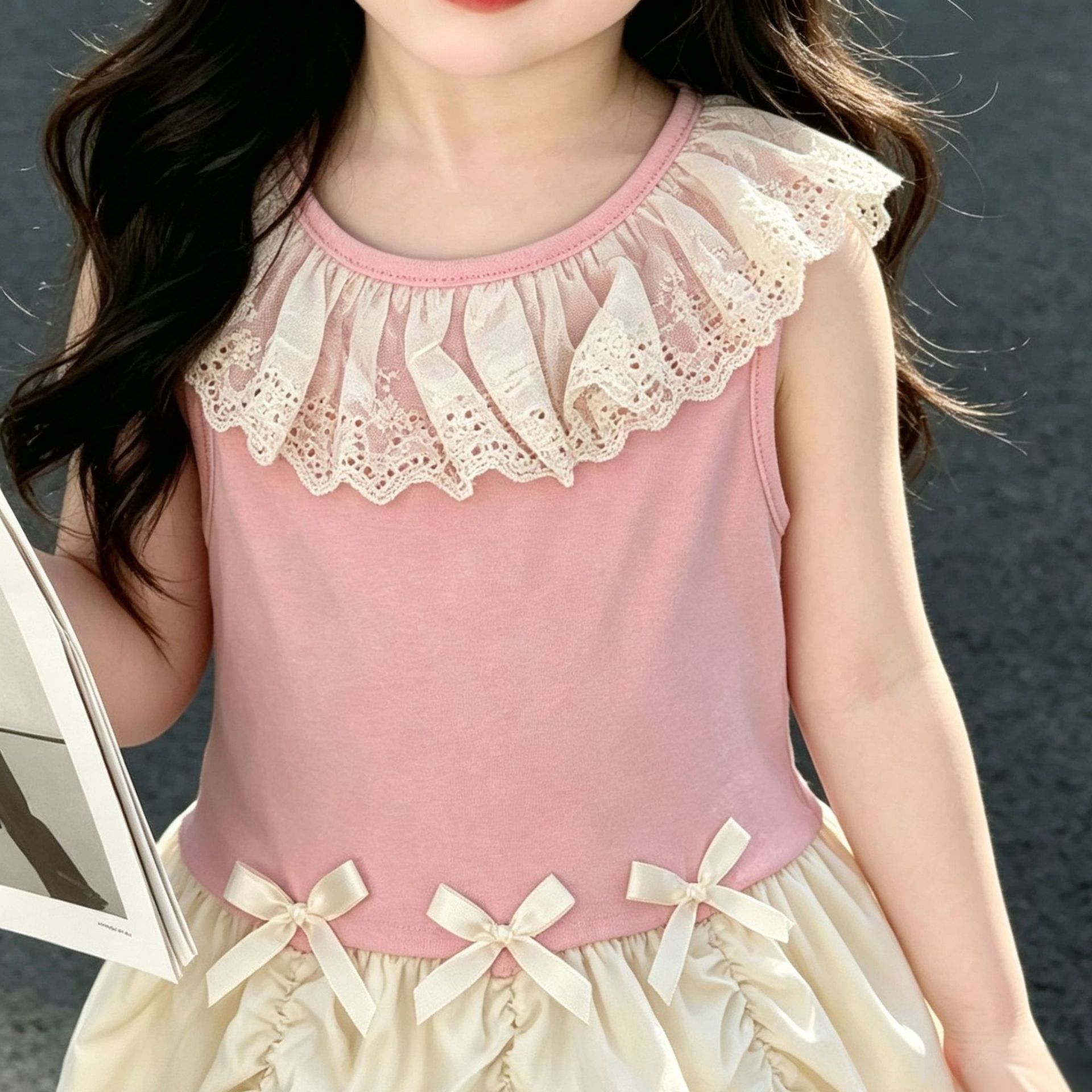 Gentle Lace Trim Dress - Image 5