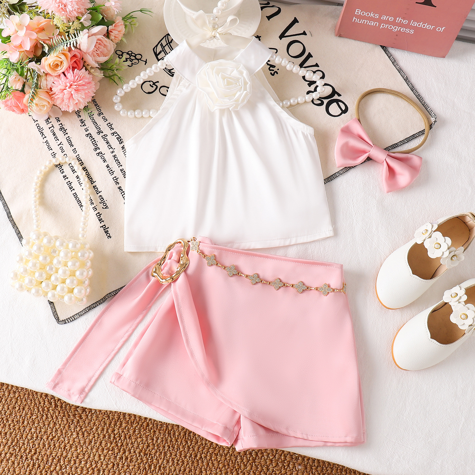 Floral Halter Top Skirt - Image 3
