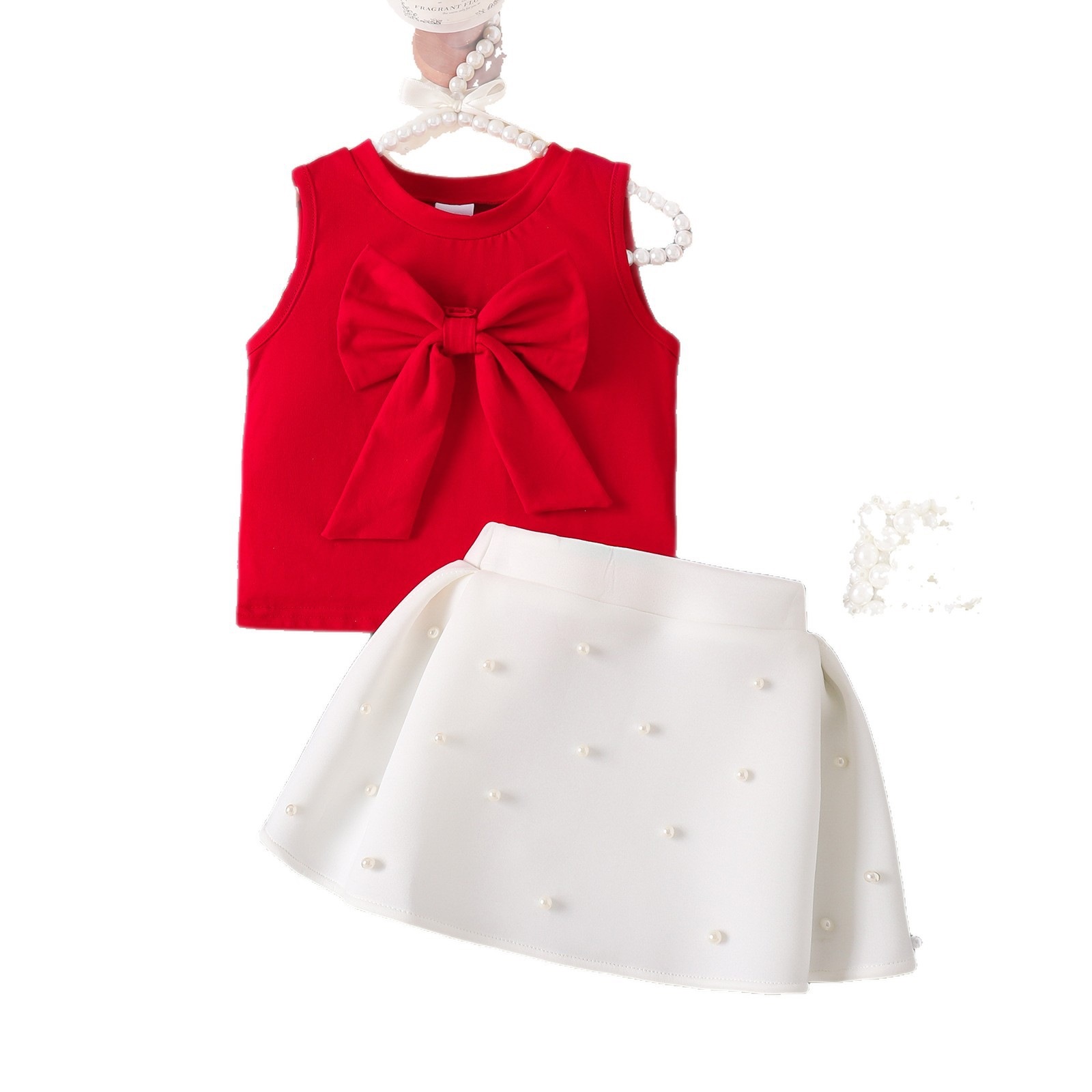 Bow Vest & White Skirt - Image 5