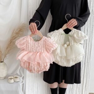 Puff Sleeve Short Romper