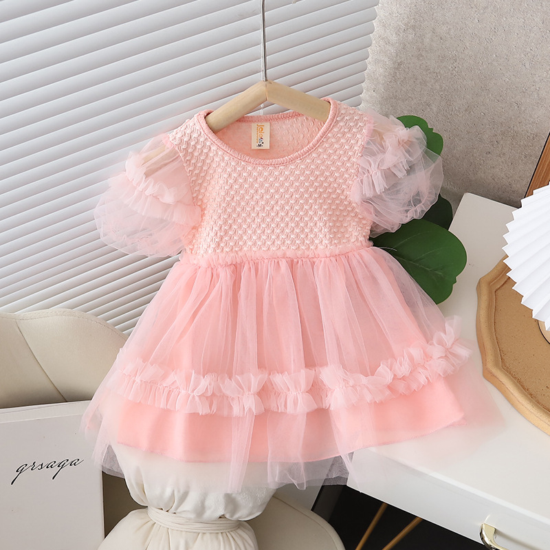 Puff Sleeve Mesh Dress - Image 2