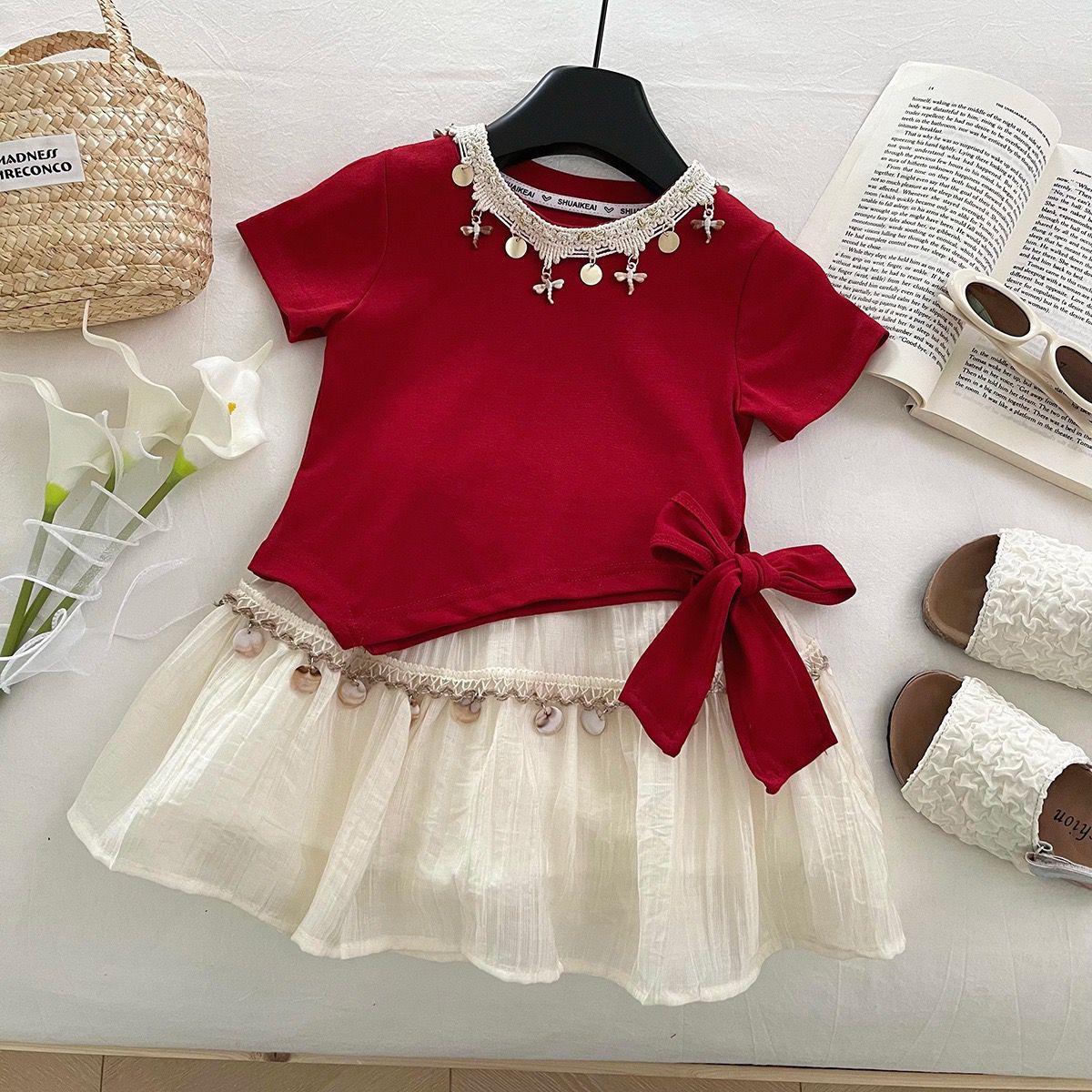 Irregular Short Tee & Skirt - Image 4