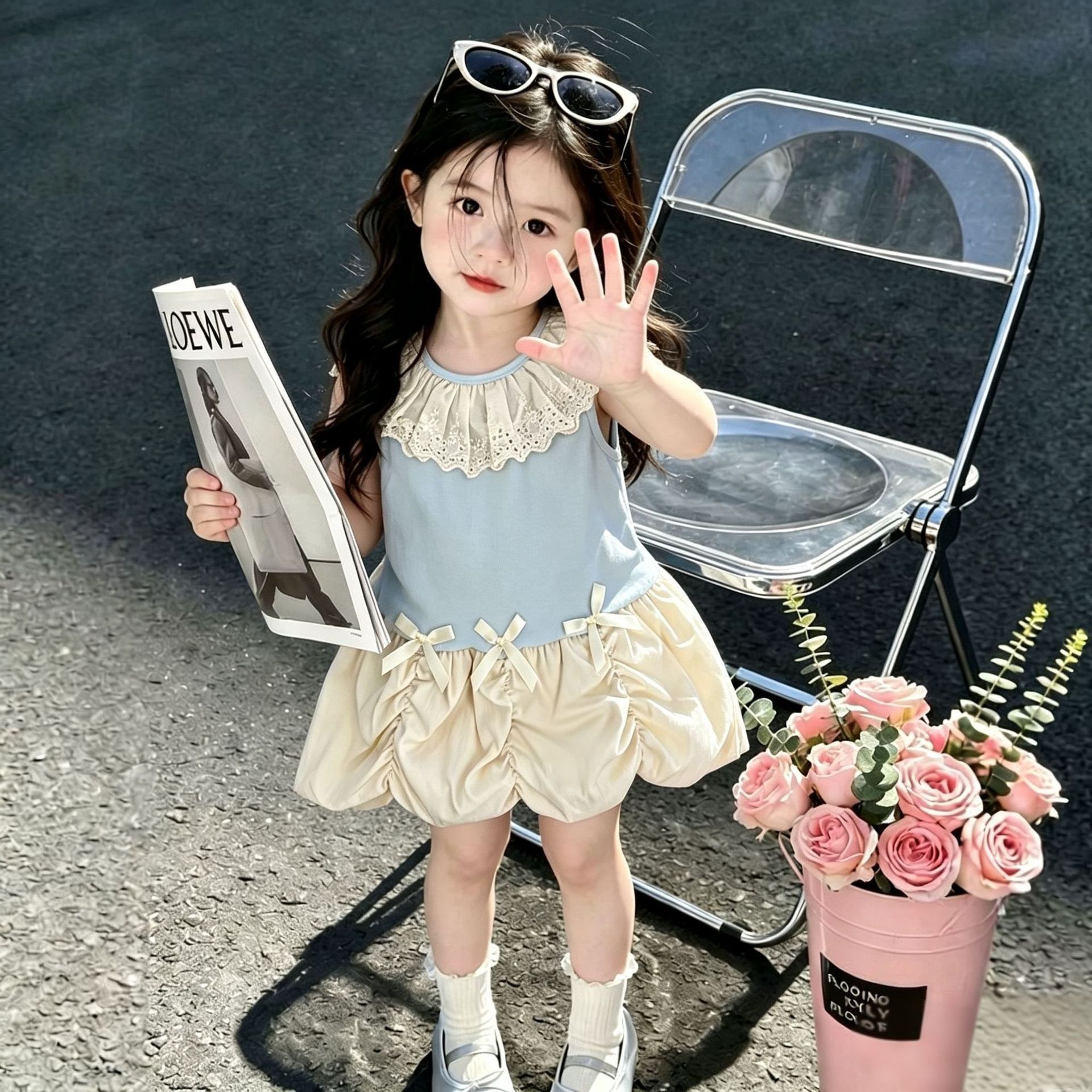 Gentle Lace Trim Dress