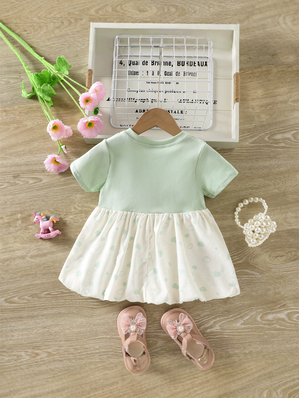 Knitted Hem & Chiffon Splicing - Image 4