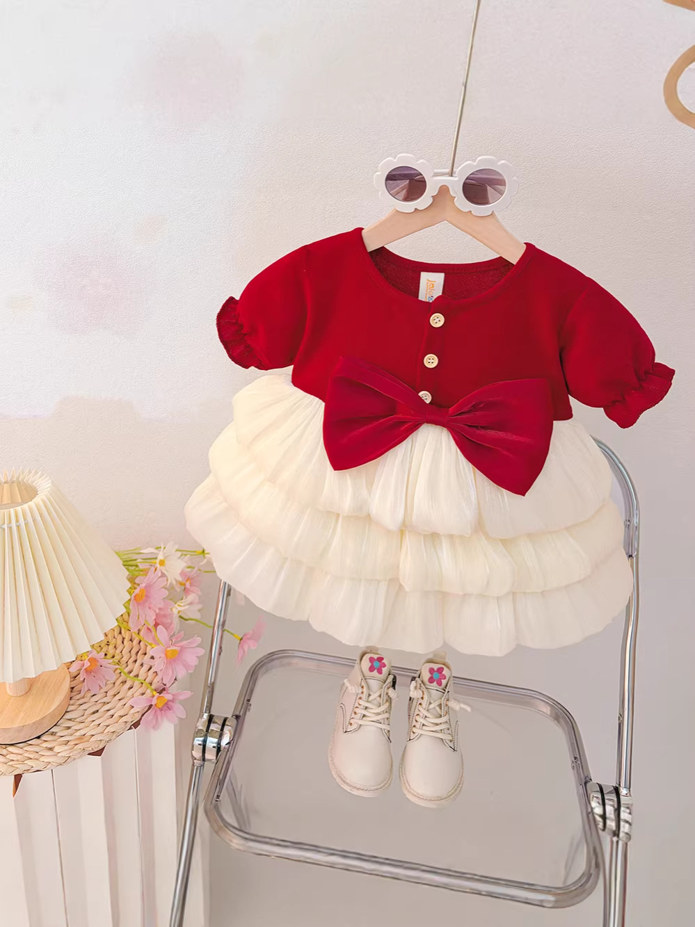 Baby Red Dress Fluffy - Image 2