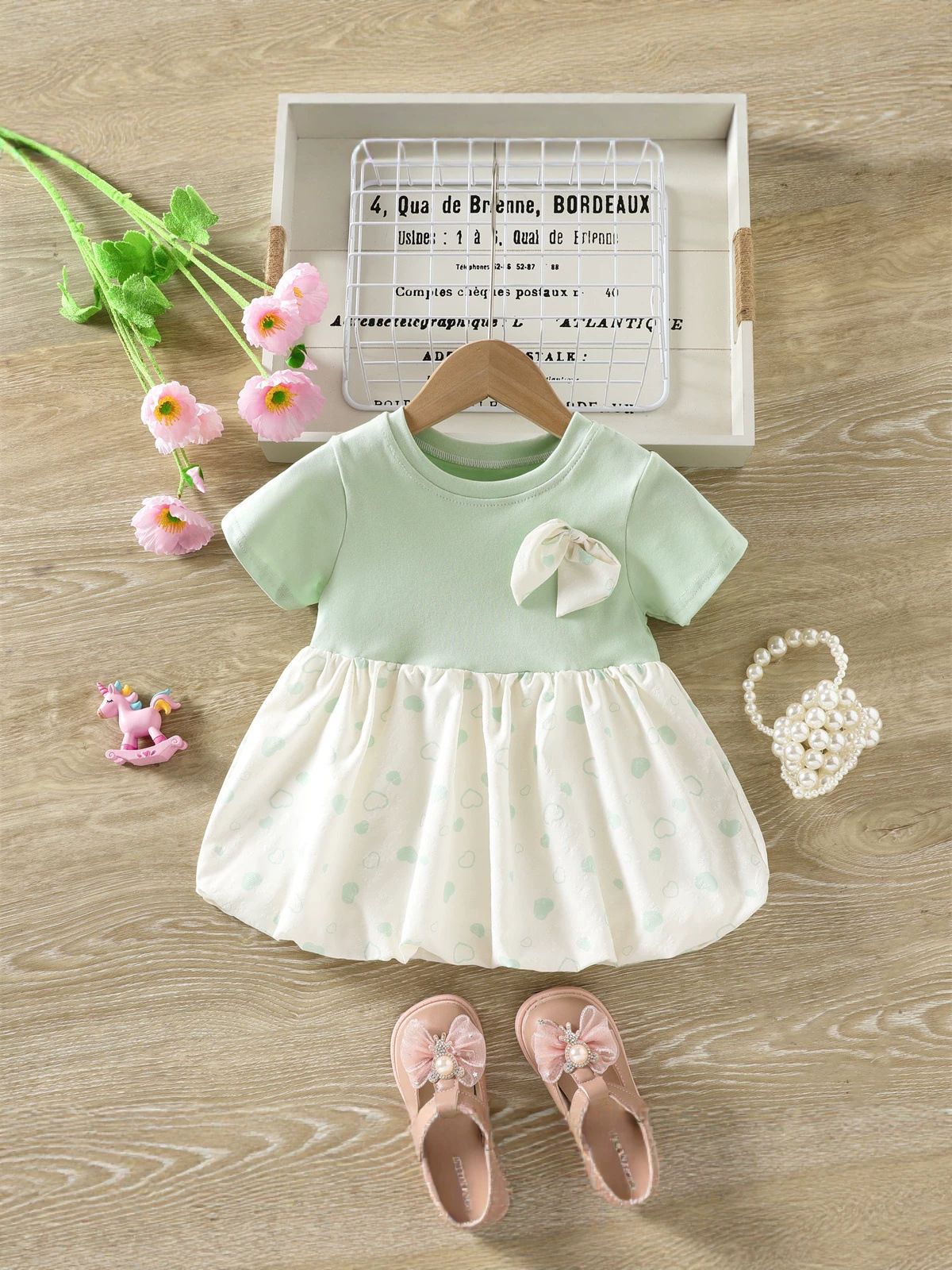Knitted Hem & Chiffon Splicing - Image 5