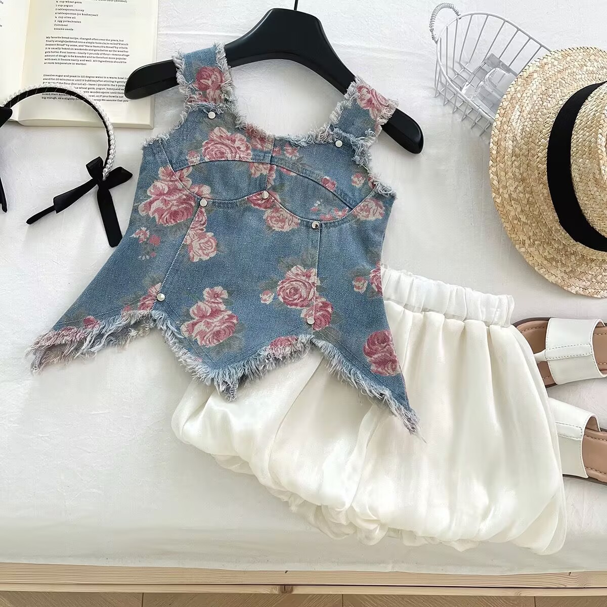 Printed Denim Camisole - Image 3