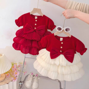 Baby Red Dress Fluffy