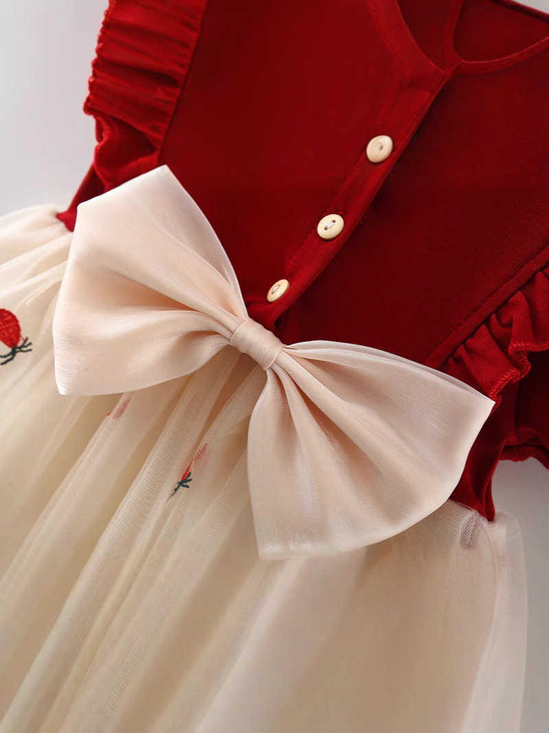 Cloud Yarn Bow Dress - Image 3