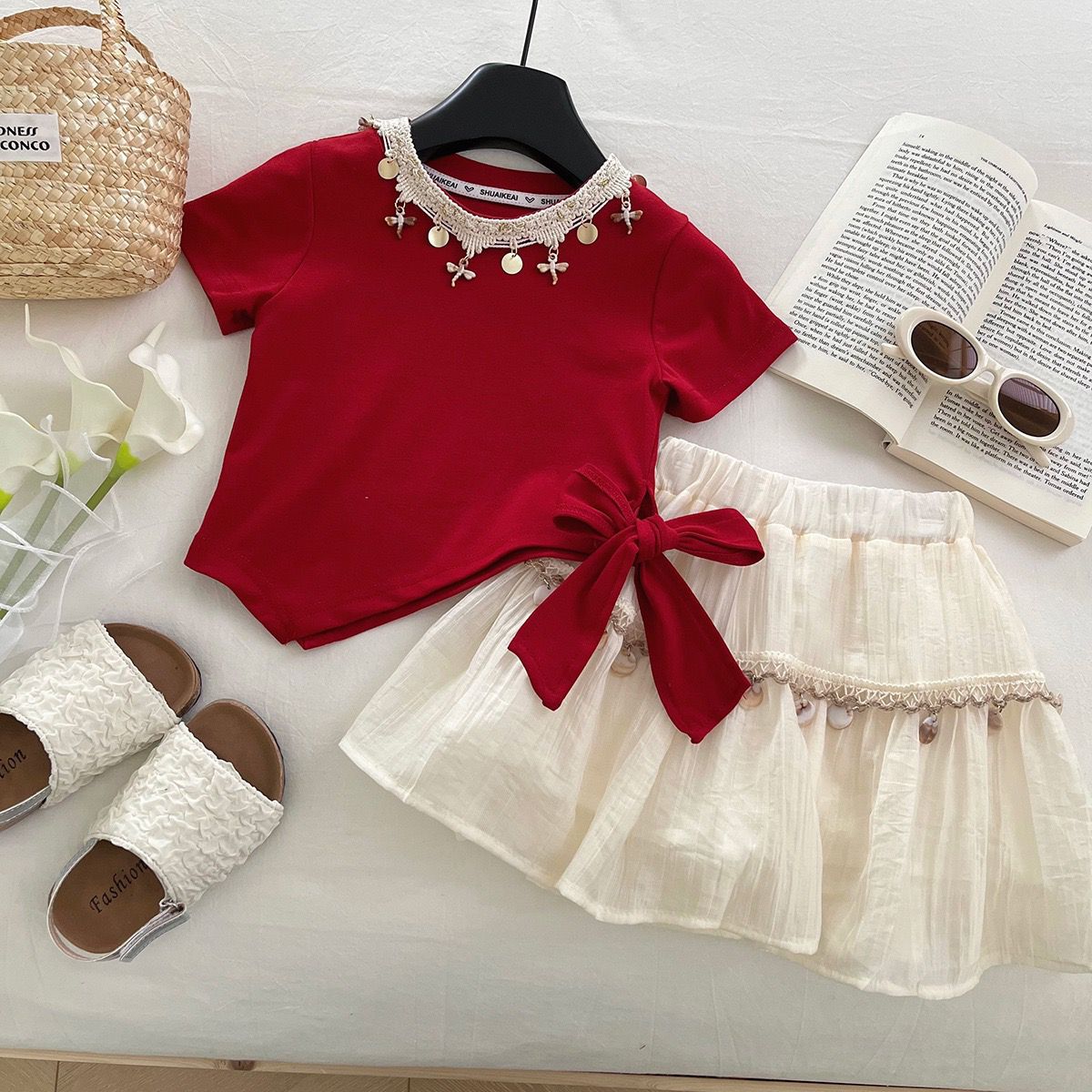 Irregular Short Tee & Skirt