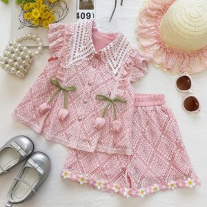 Lace Floral Shirt and Shorts