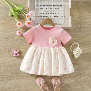 Knitted Hem & Chiffon Splicing
