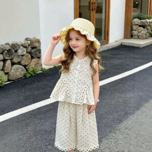 Lace Collar French Polka Dot