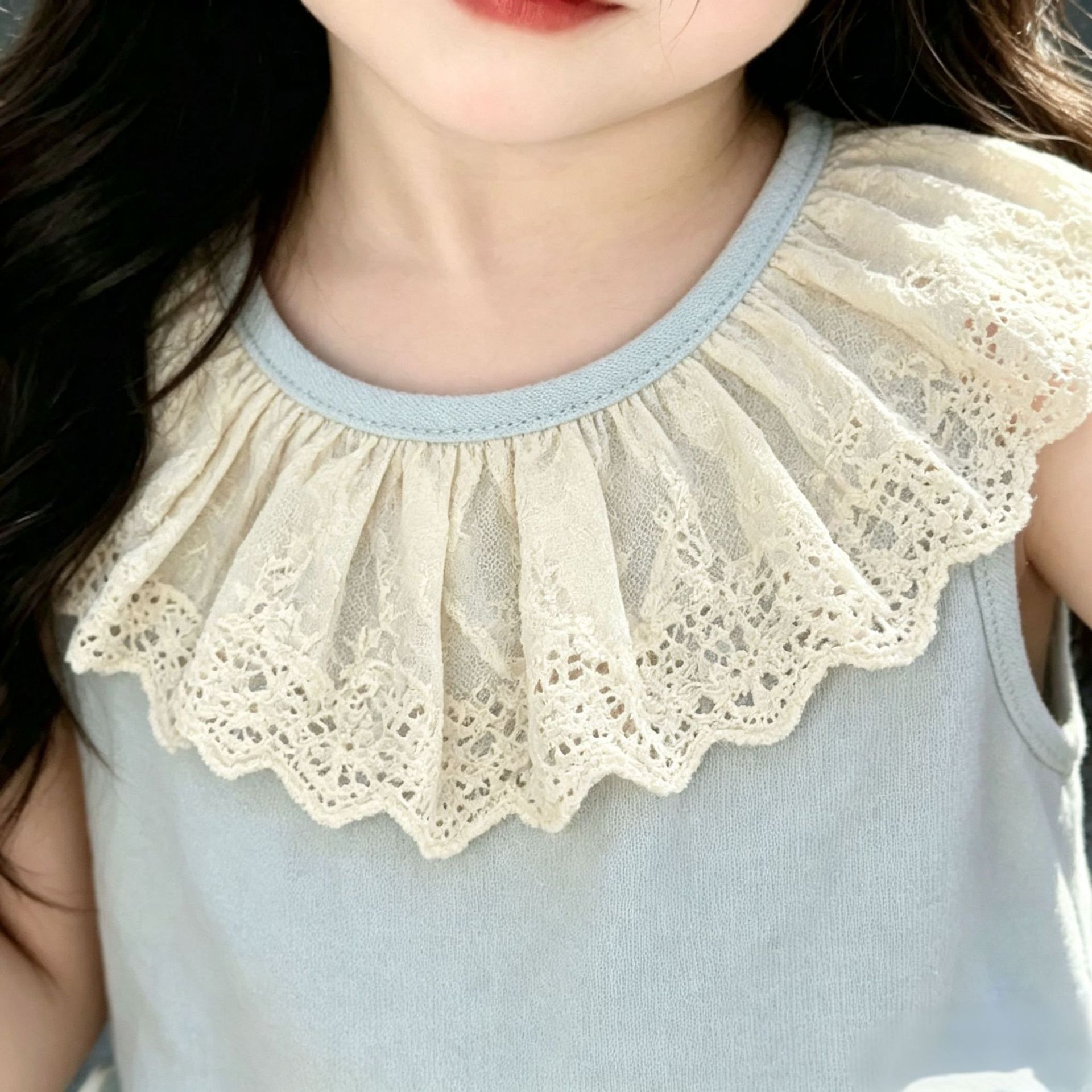 Gentle Lace Trim Dress - Image 2
